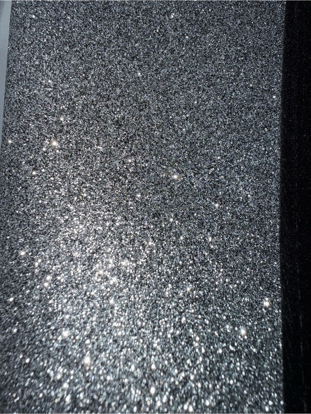 Jimmy Choo large Black Velvet Tote bag with Silver Glitter Panels - Picture 3 of 4